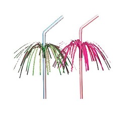 Straws with Tinsel 100 pack