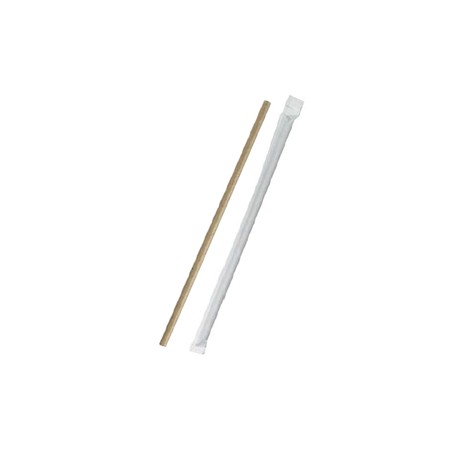 Paper Straws Kraft Wrapped 250 pack