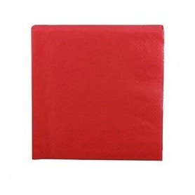 Serviettes Red 40x40 2 ply 100 pack